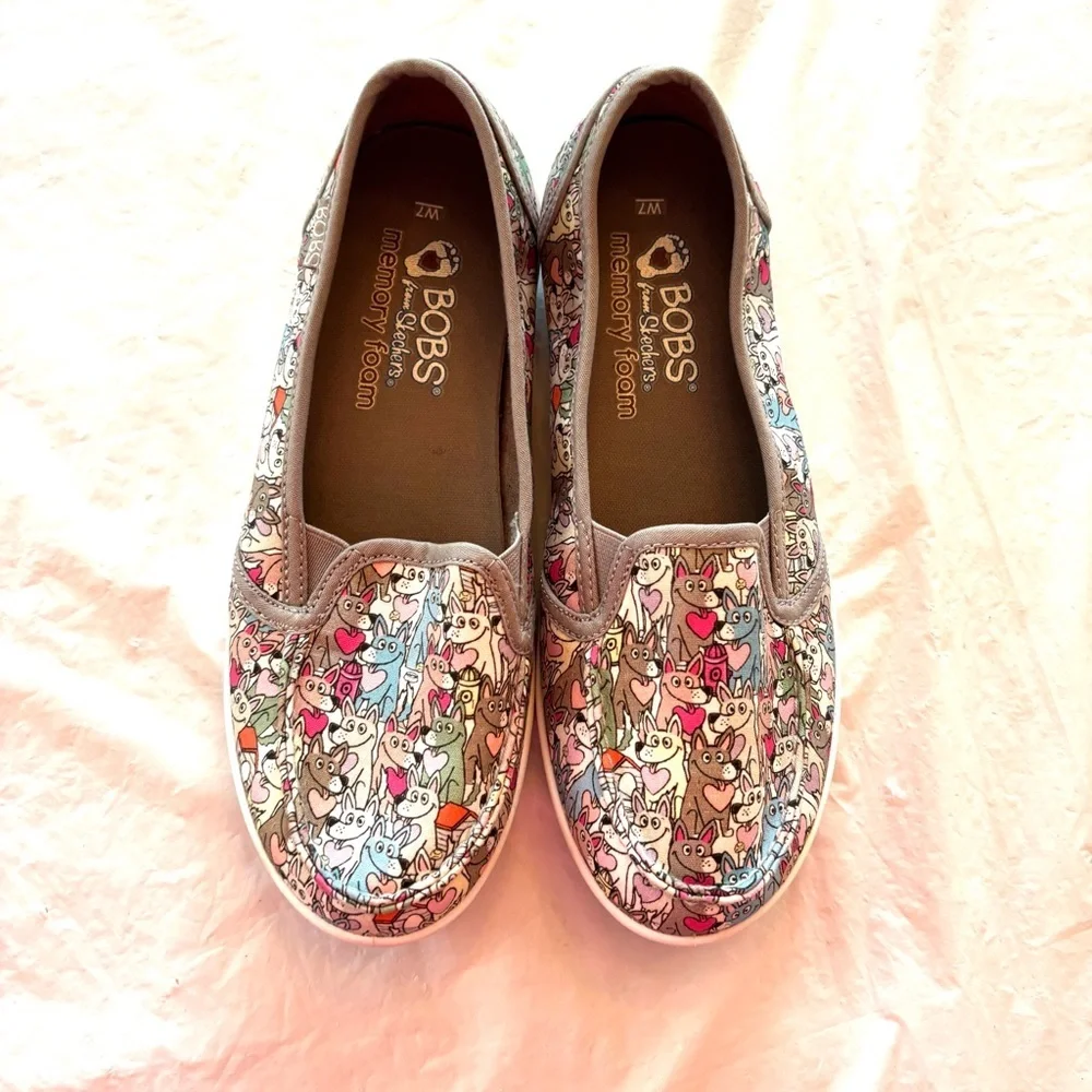BOBS from Skechers Be Cute Pups Freshness Slip on sneakers gray SZ 7 NWOT